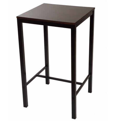 Mesa alta de bar con estructura de metal, un diseño moderno 