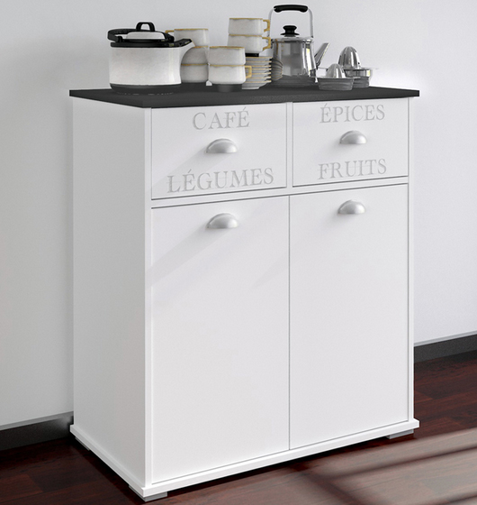 Mueble blanco con 2 puertas, para tu cocina americana